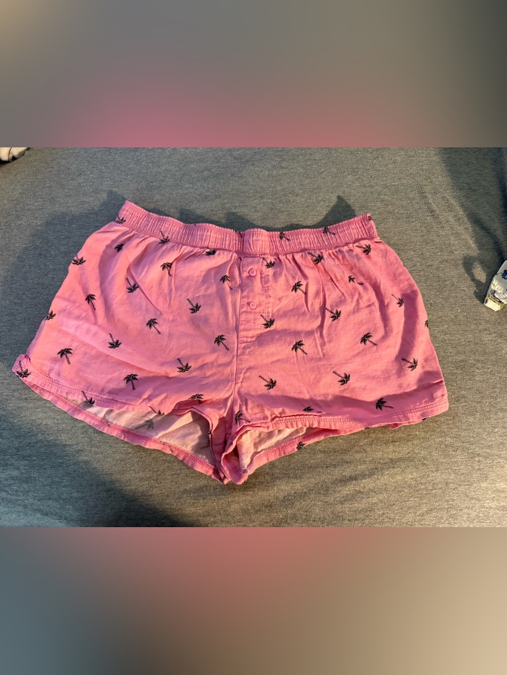 Pink Palm Tree Pajama Shorts